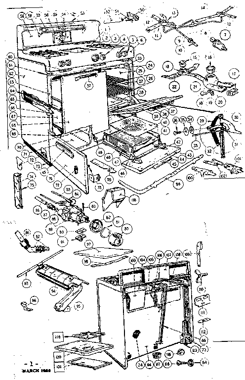 Kenmore 103265607 body section diagram