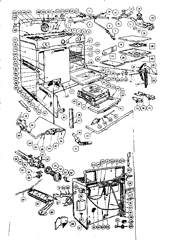 Kenmore 103267500 body section diagram