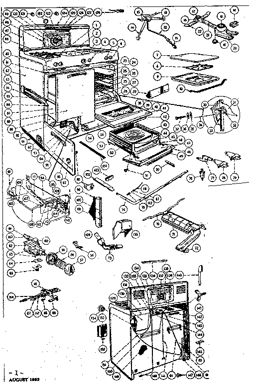 Kenmore 103268300 body section diagram