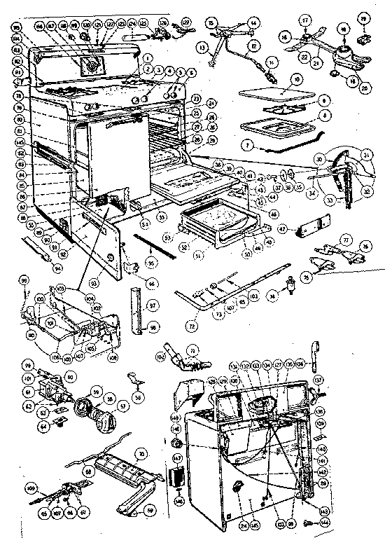 Kenmore 103268400 body section diagram