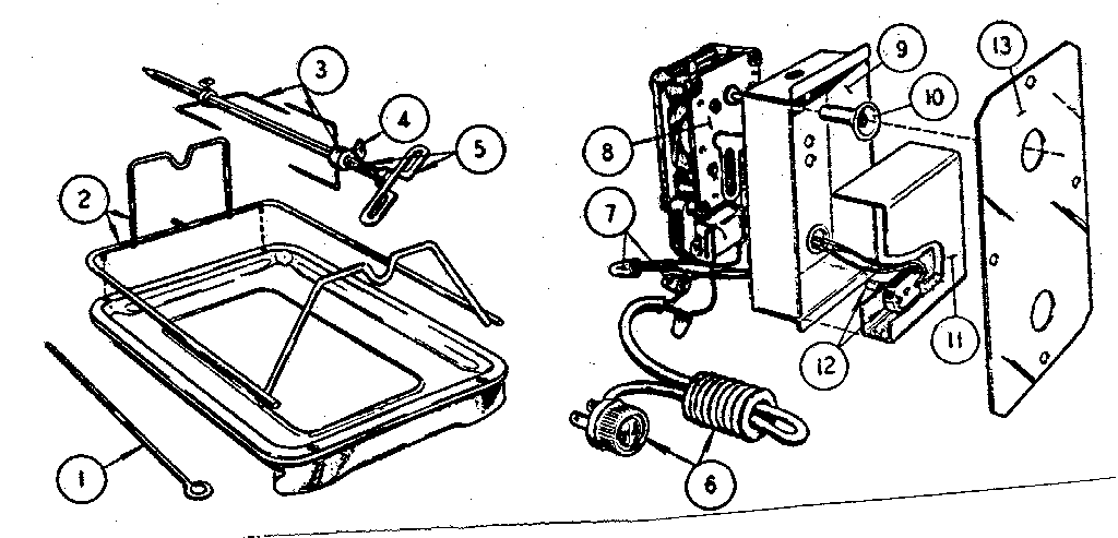 Kenmore 103270481 accessory-rotisserie diagram