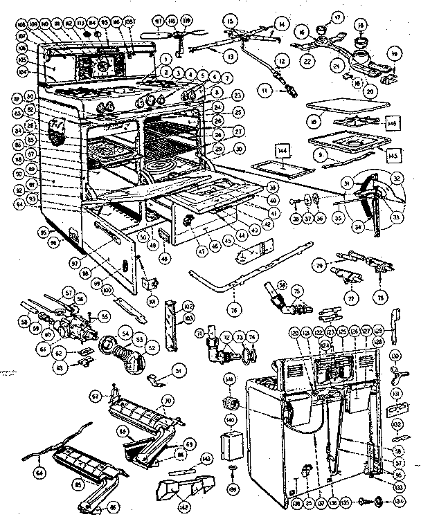 Kenmore 103275407 body section diagram