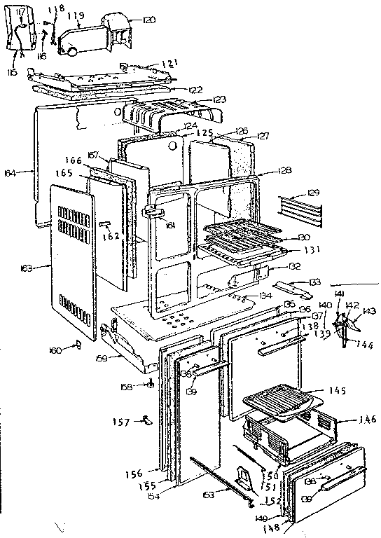 Kenmore 103642510 body section diagram