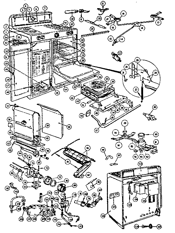 Kenmore 103647500TI body section diagram