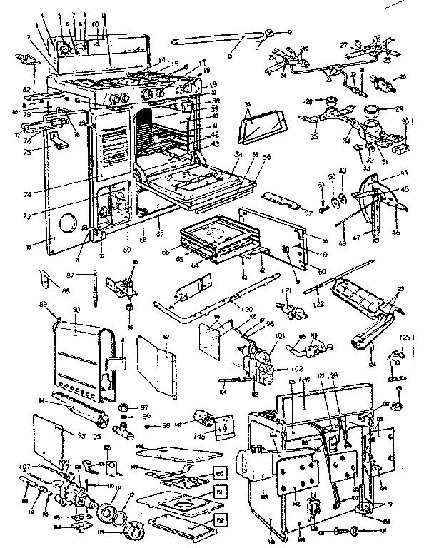 Kenmore 103658500 body section diagram