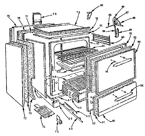 Kenmore 103710610 body section diagram