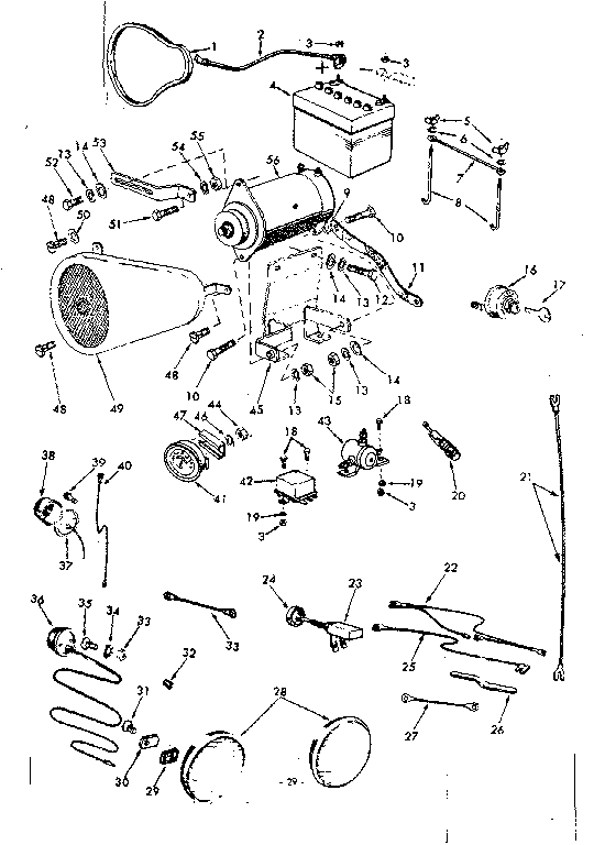 Craftsman 91725200 electrical system and headlight assembly diagram