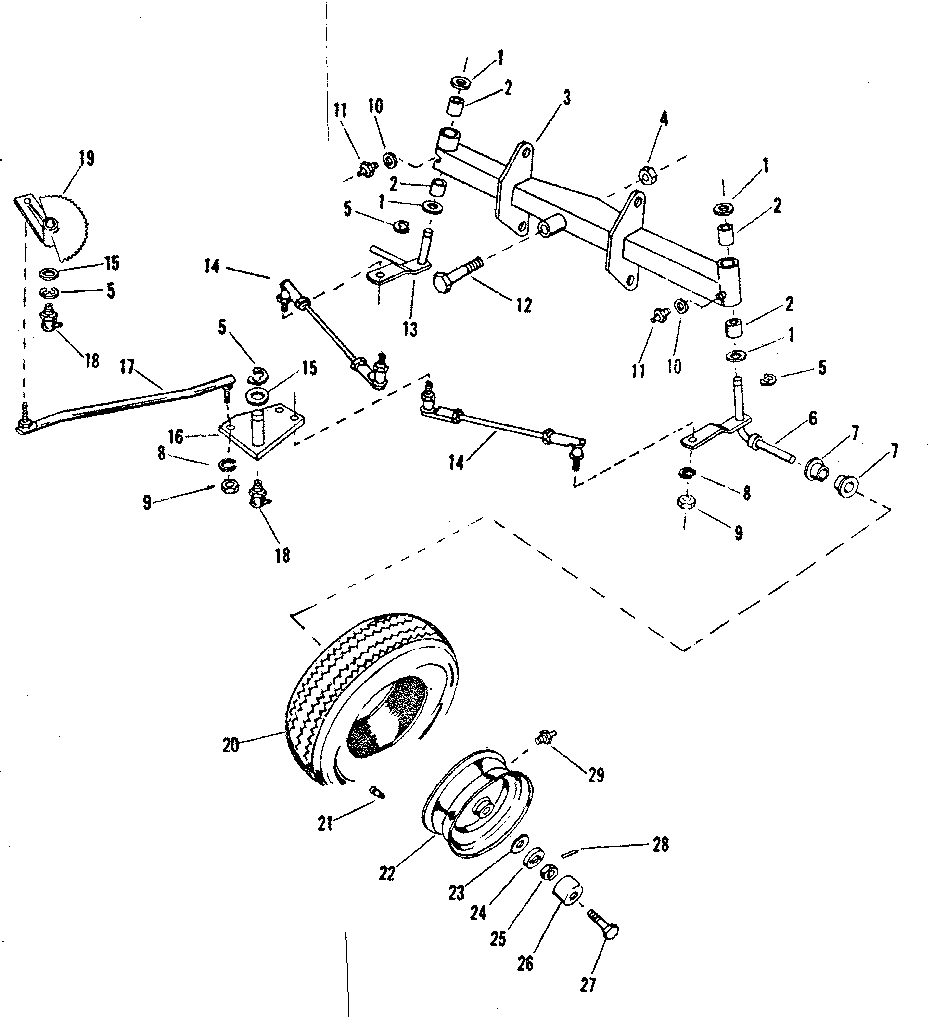 Craftsman 91725201 front axle assembly diagram