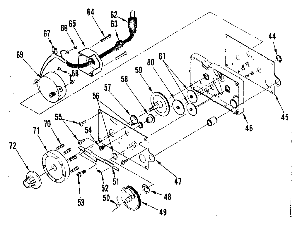 Kenmore 62534221 timer assembly diagram