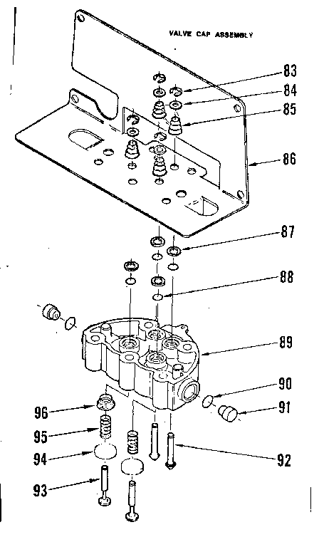 Kenmore 62534221 valve cap assembly diagram