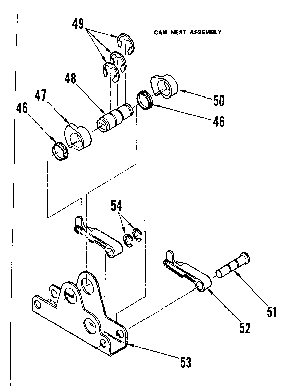 Kenmore 62534231 cam nest assembly diagram