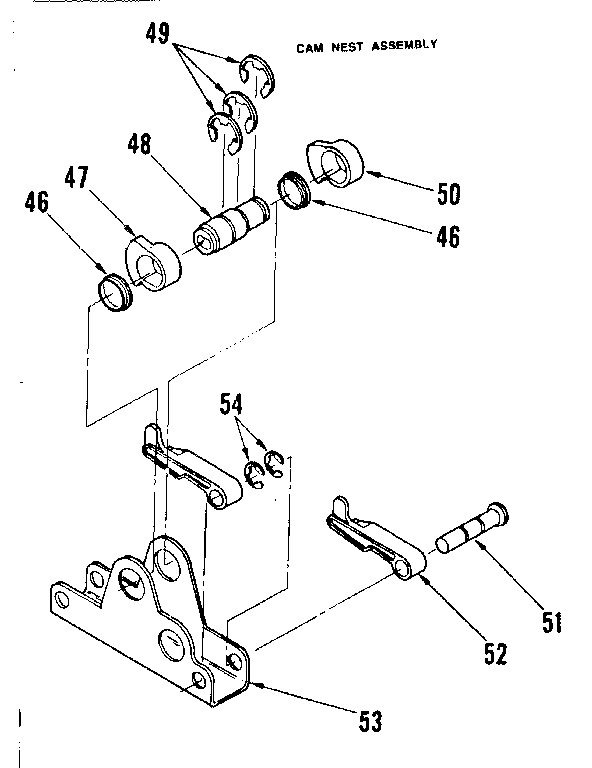 Kenmore 62534241 cam nest assembly diagram