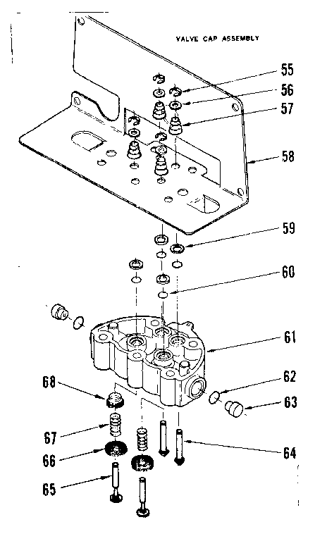 Kenmore 62534241 valve cap assembly diagram
