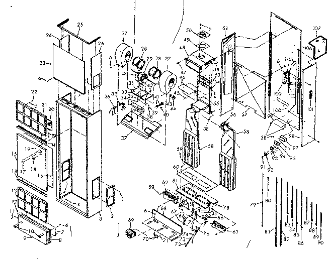 Sears 867736651 unit parts diagram