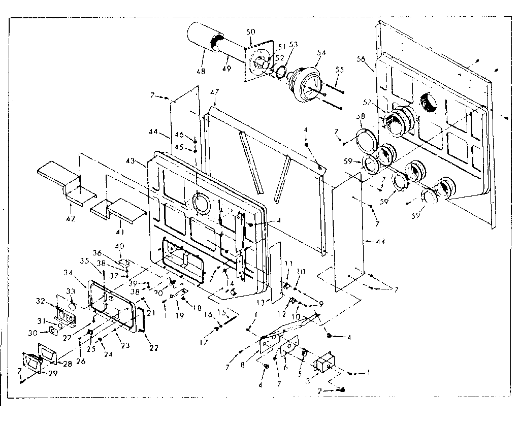 Sears 867736710 body & vent assy diagram