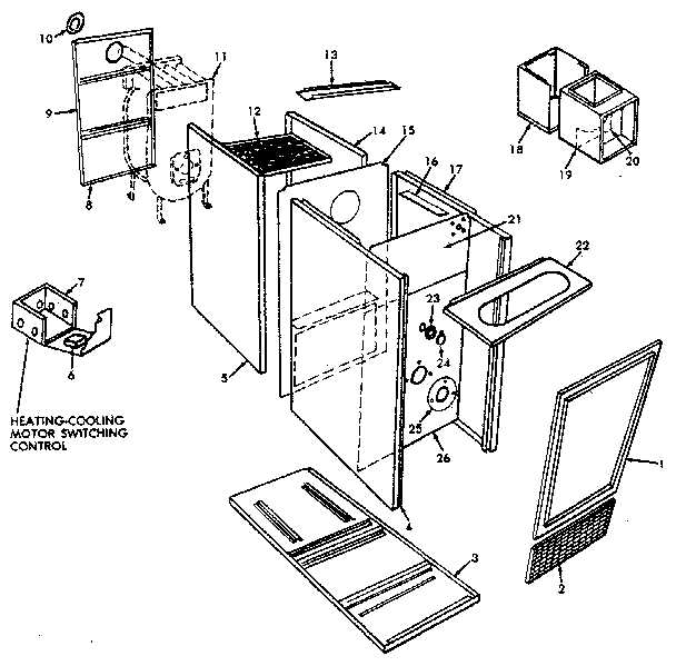 ICP NLOC200AH01 non-functional replacement parts diagram