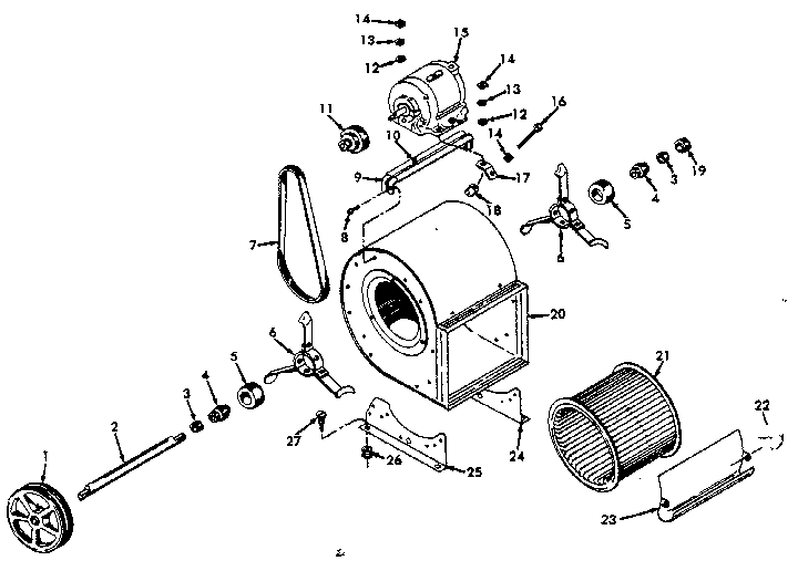 ICP NLOC200AH01 blower assembly diagram