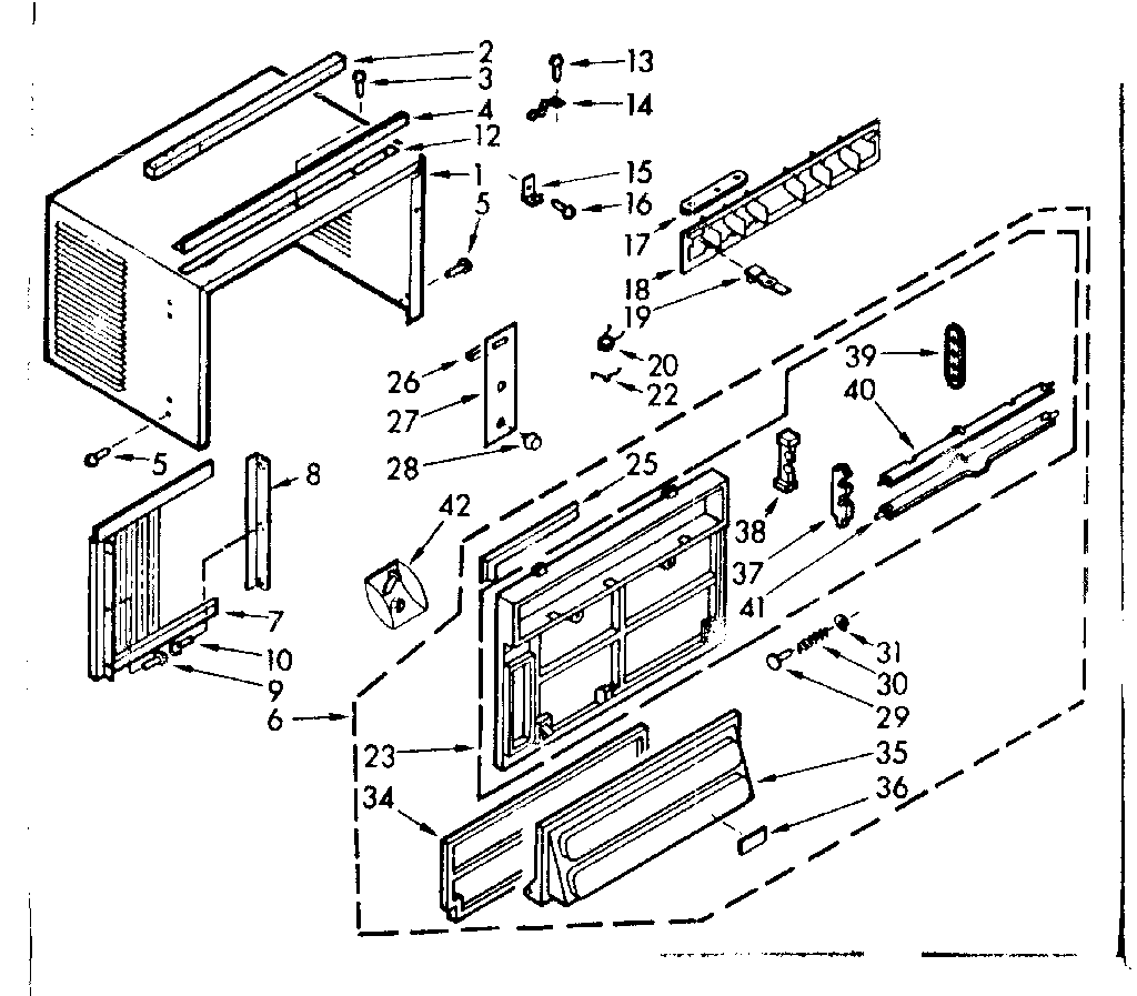 Kenmore 10671093 cabinet parts diagram