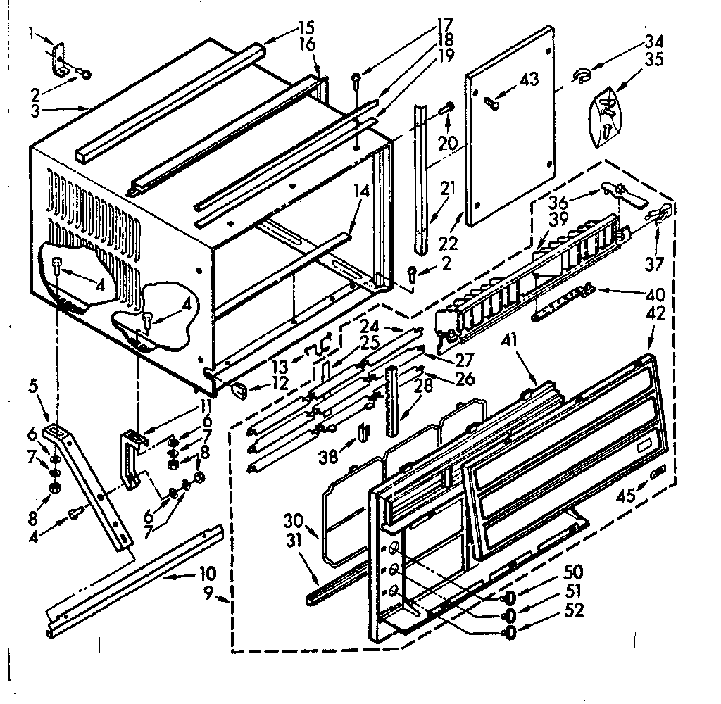 Kenmore 10672730 cabinet parts diagram