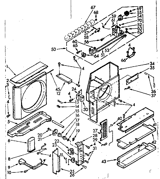 Kenmore 10673810 air flow control parts diagram