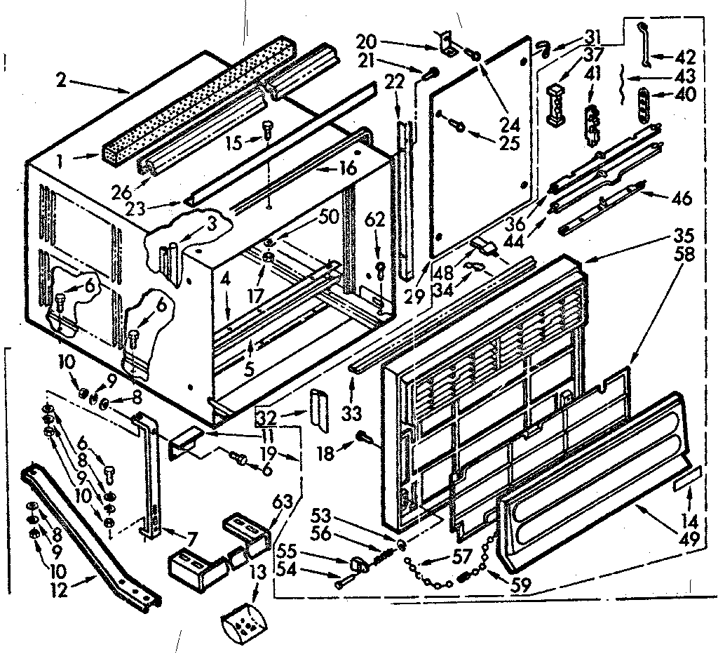 Kenmore 10673901 cabinet parts diagram