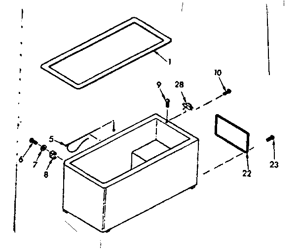 Kenmore 198712190 cabinet parts diagram