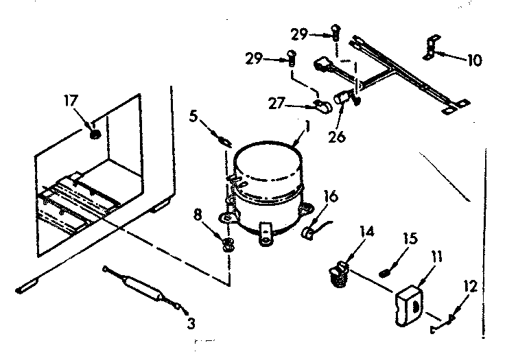 Kenmore 198712190 unit parts diagram