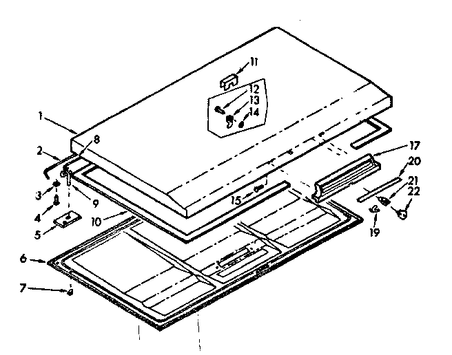 Kenmore 198712610 door parts diagram