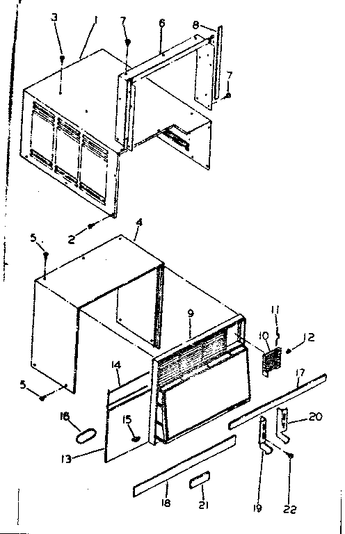 Kenmore 25372311 cabinet & installation parts diagram