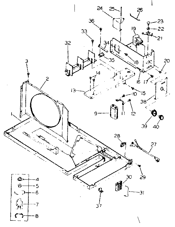 Kenmore 25372311 electrical system parts diagram