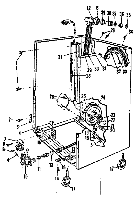 Kenmore 587727011 frame diagram