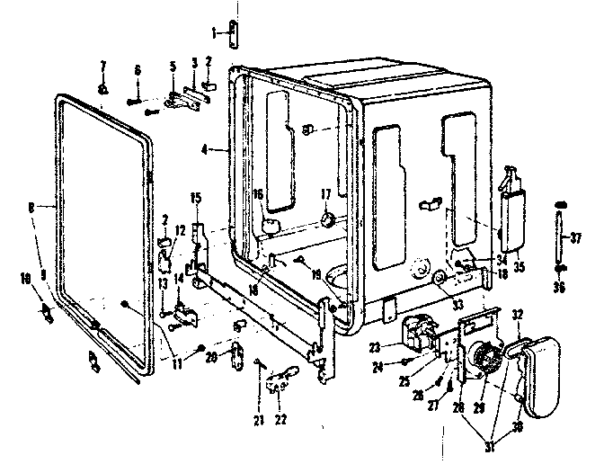 Kenmore 587727011 tub diagram