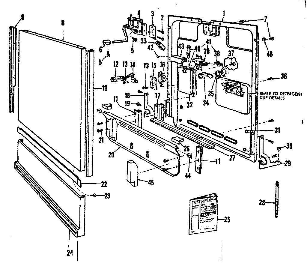 Kenmore 587721400 door and access panel diagram