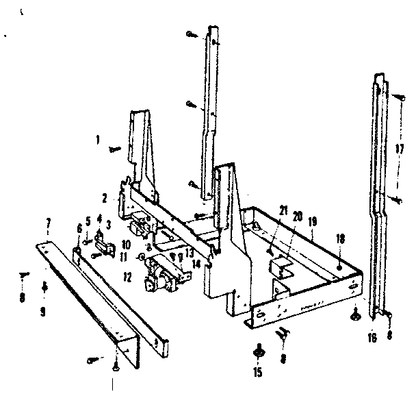 Kenmore 587721400 frame diagram