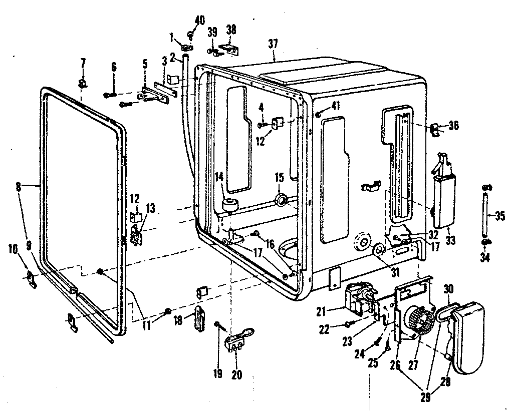 Kenmore 587721400 tub diagram
