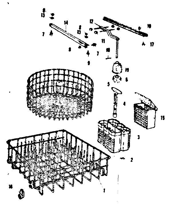 Kenmore 587721400 rack assemblies diagram