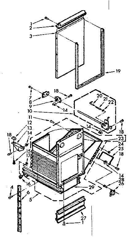 Kenmore 6657242601 container assembly diagram
