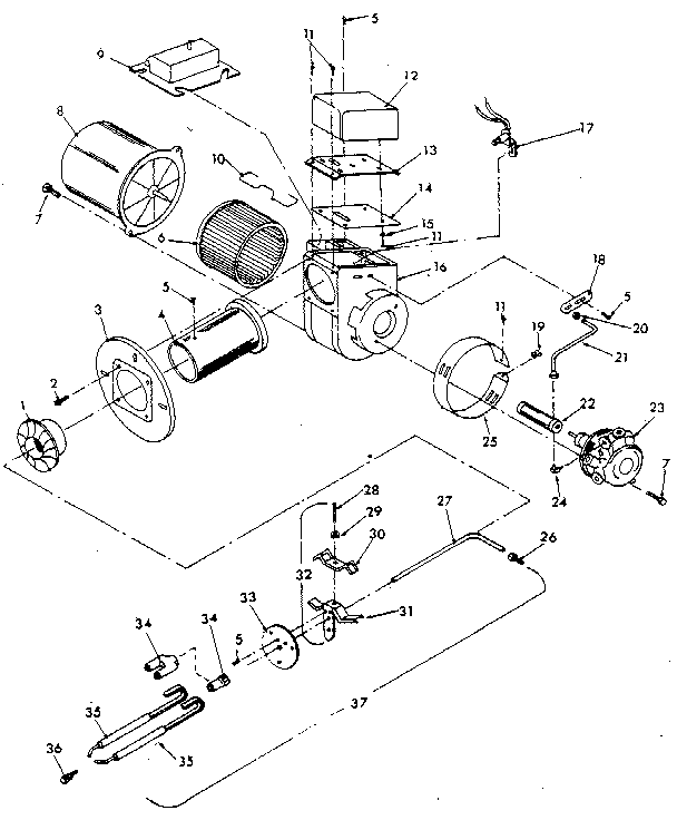 ICP NHOC250AK01 burner assembly diagram