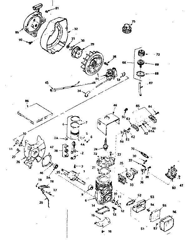 Craftsman 536819500 basic engine diagram