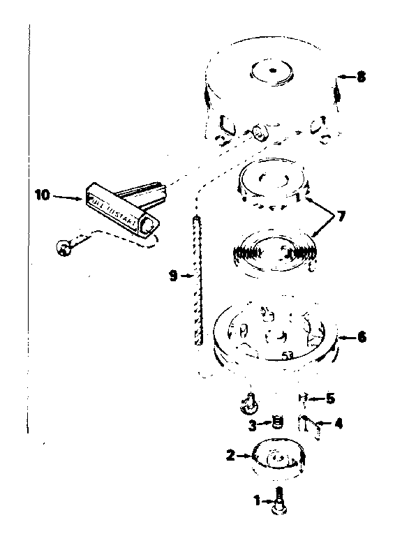 Craftsman 536819500 rewind starter no. 590537 diagram