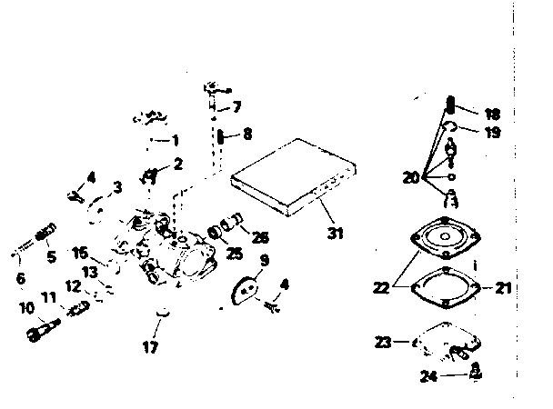 Craftsman 536819500 carburetor no. 632101 diagram