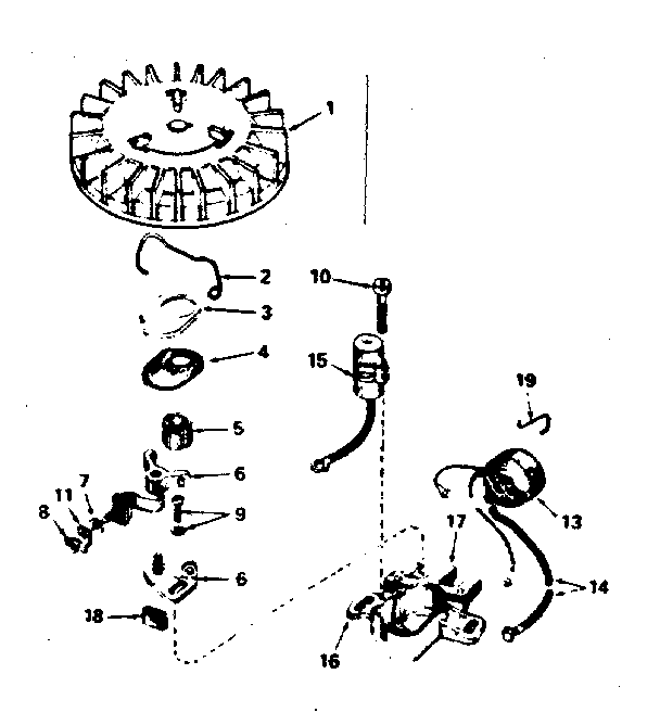 Craftsman 536819500 magneto no. 610794a diagram