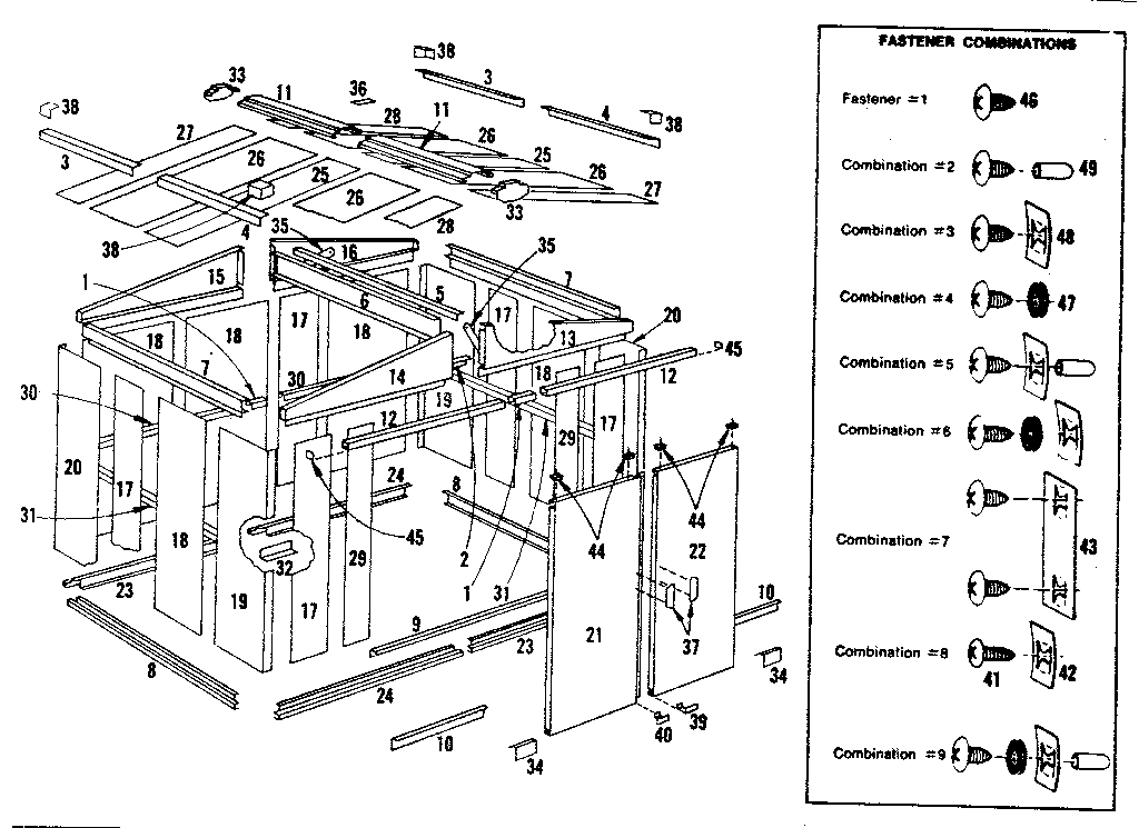 Sears 69660812 replacement parts diagram