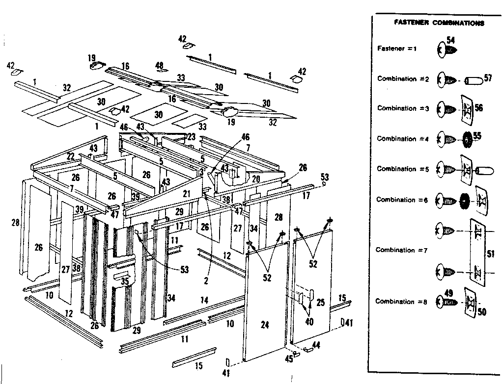 Sears 69660813 replacement parts diagram