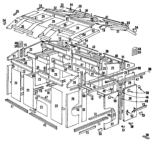 Sears 69660842 replacement parts diagram