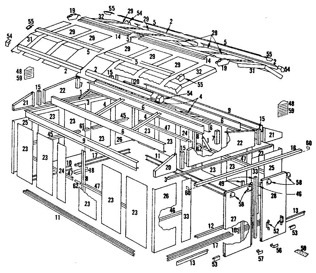 Sears 69660843 replacement parts diagram