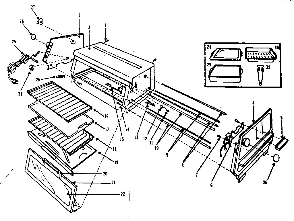 Kenmore 360633902 replacement parts diagram
