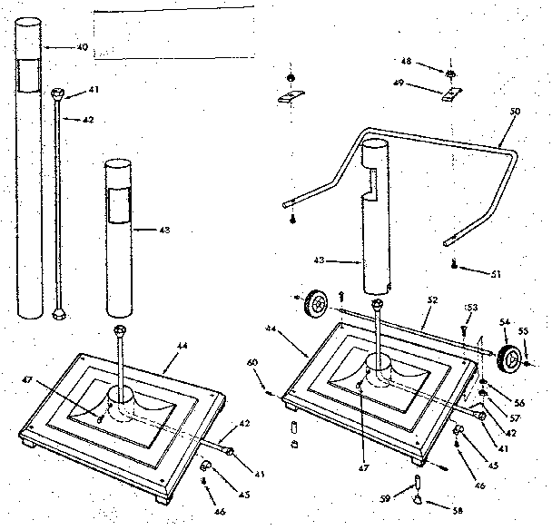 Kenmore 25822552 post assemblies diagram