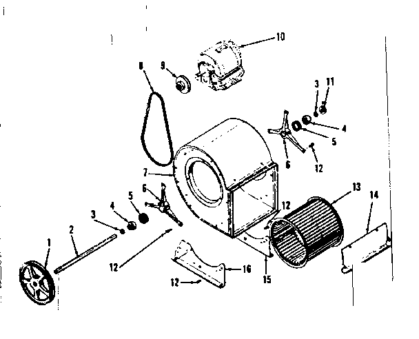Kenmore 86761841 lau blower assembly diagram