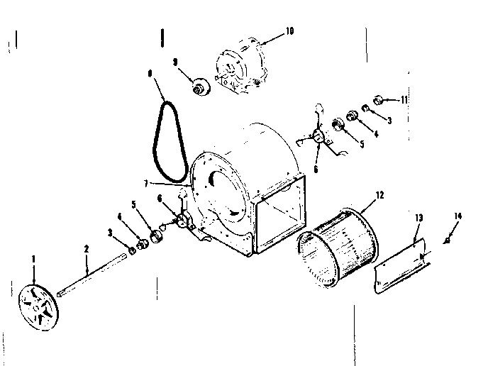 Kenmore 86761841 h-q blower assembly diagram